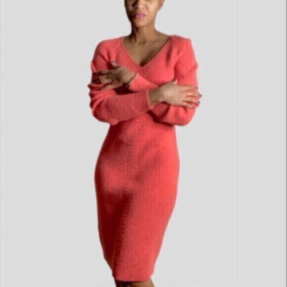 NWT Ann Taylor Women's Dahlia Long Sleeve Cable Sweater Dress - Picture 3 of 16